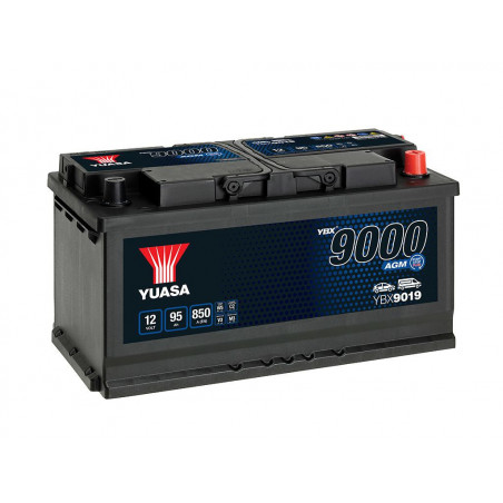 Batterie auto Yuasa YBX9019 - 12V - 95Ah - 850A + Droite