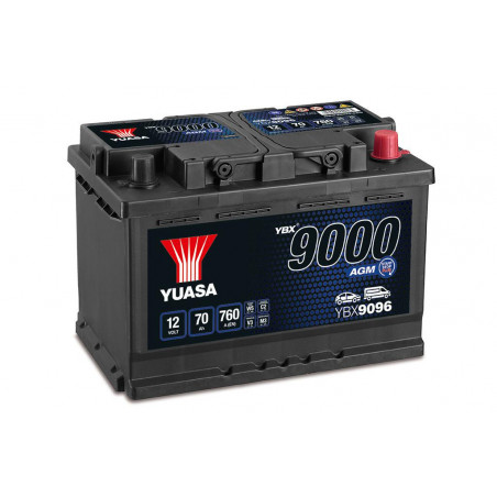 Batterie auto yuasa YBX9096 - 12V - 60Ah - 760A + Droite