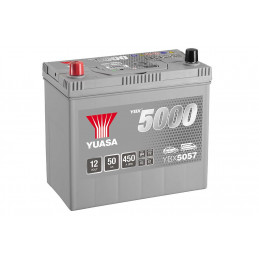 Batterie voiture asiatique YBX5057 YUASA - 12V - 50Ah - 450A - B24 + g