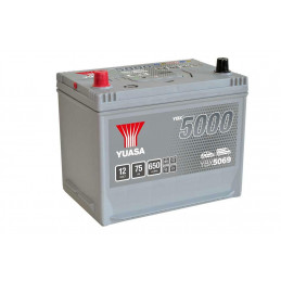 Batterie voiture asiatique YBX5069 YUASA - 12V - 75Ah - 650A - B26 + g