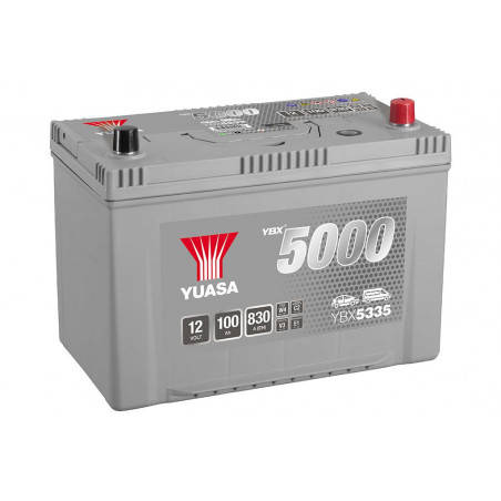 Batterie voiture asiatique YBX5335 YUASA - 12V - 100Ah - 830A - B31 +