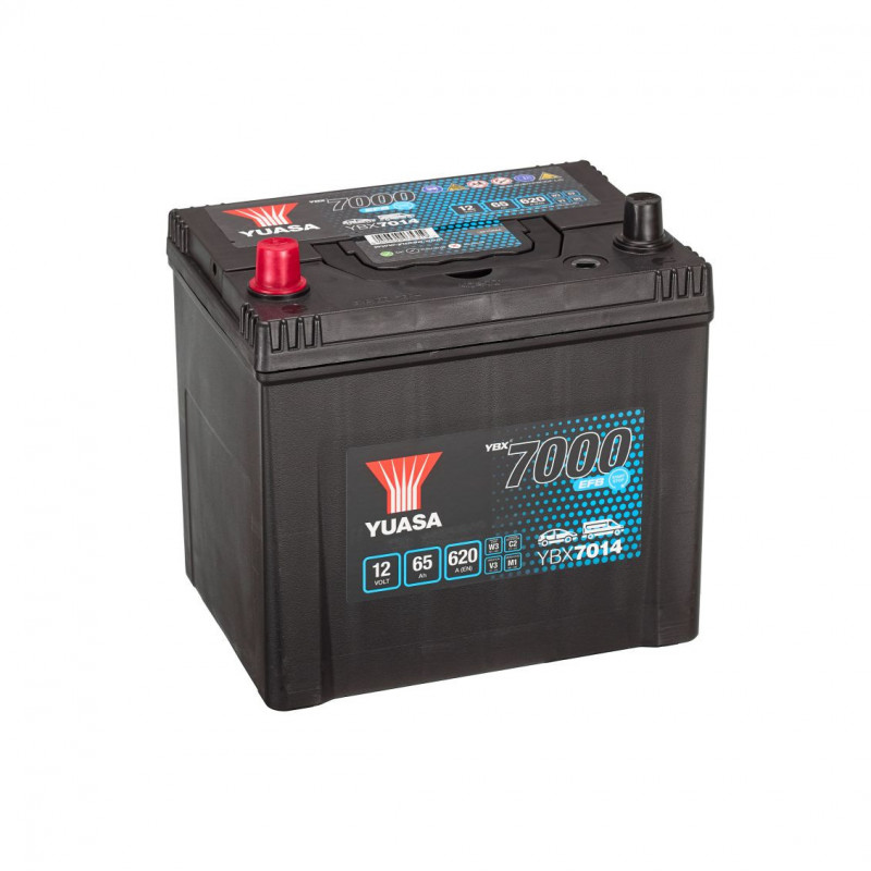 Batterie démarrage auto - 12V - 80Ah - 870A - YBX7335 - + Dr- 306x174x