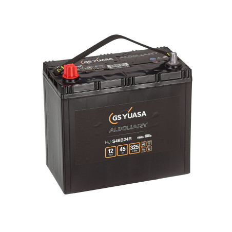 Batterie Auxilliaire auto AGM - HJS46B24R - 12V - 45Ah - 325A - YUASA