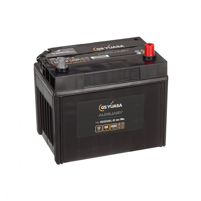 Batterie Auxilliaire auto AGM - HJ-65D26L-B  - 12V - 68Ah - 400A