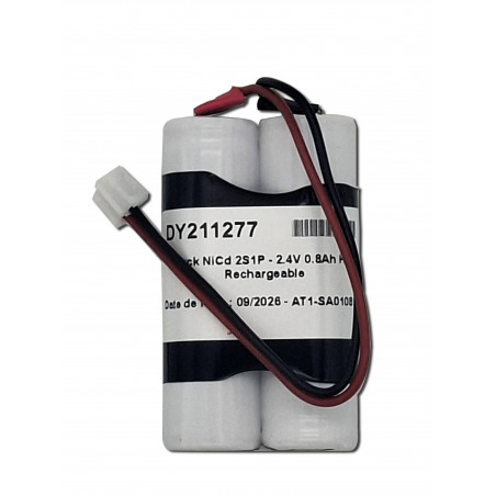 Pack NiCd Yupower AA HT - 2S1P - 2,4V 0,8Ah - T1 + connecteur