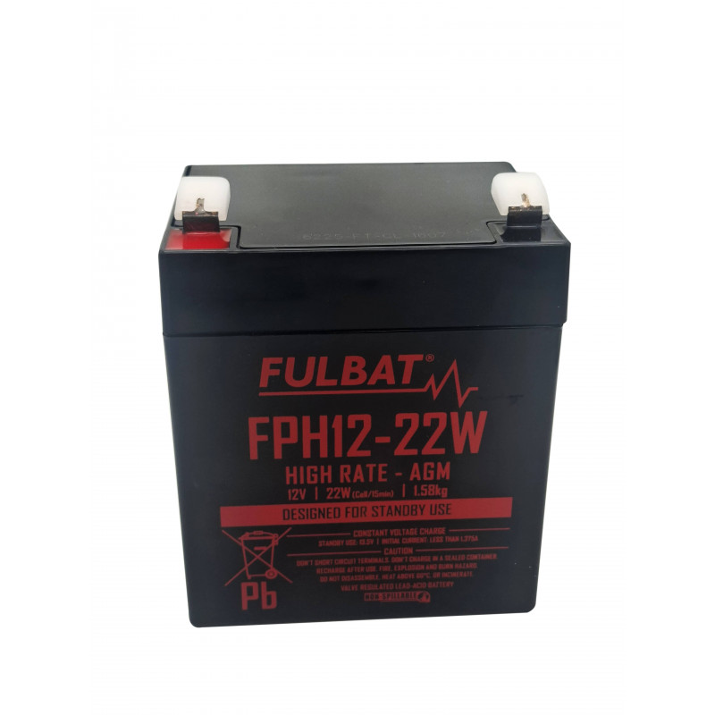 Batterie FULBAT FPH12-22W - Plomb Standard - 12V - 5Ah - VRLA - Spécia