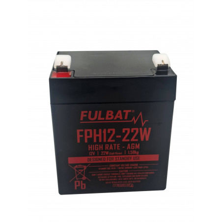 Batterie FULBAT FPH12-22W - Plomb Standard - 12V - 5Ah - VRLA - Spécia